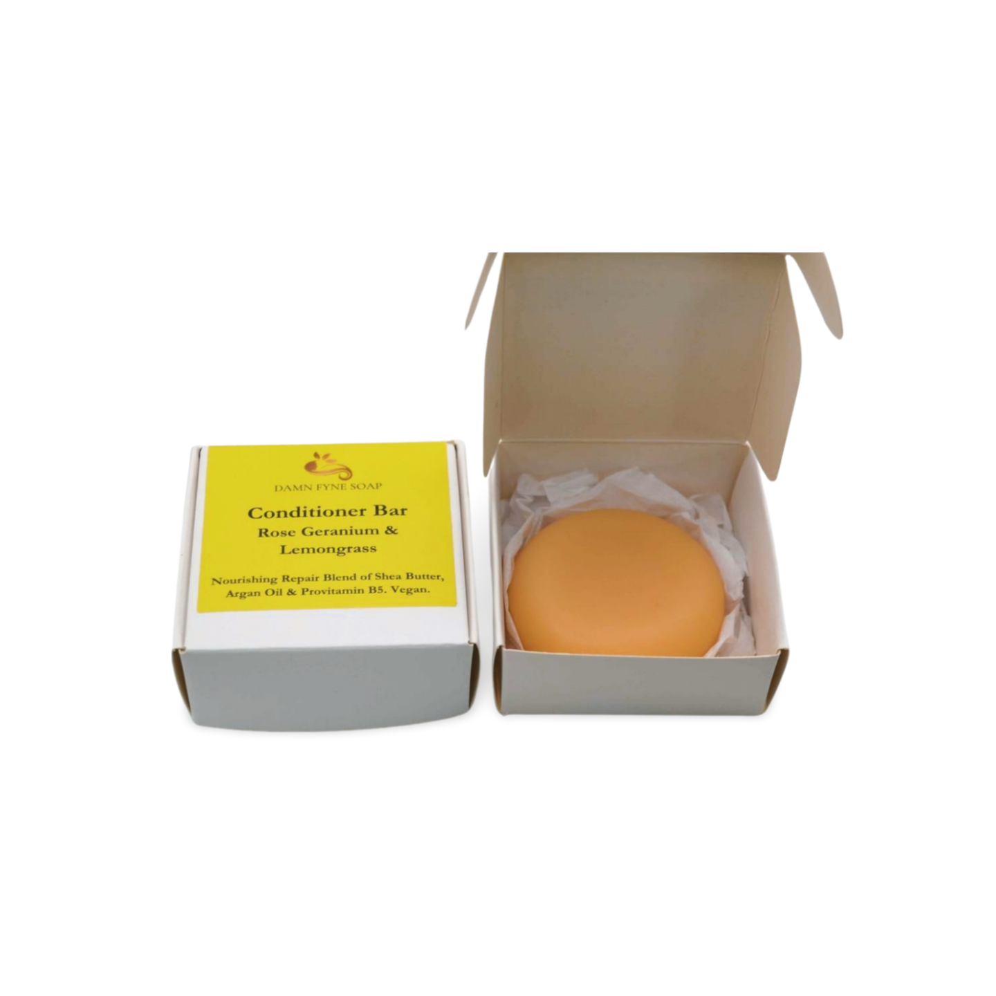 Vegan solid conditioner bar with a fresh floral scent – crafted in Argyll, Scotland using plant-based ingredients and essential oils.