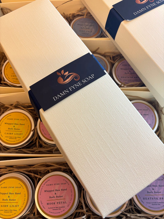 whipped body butter set. made in scotland. scottish body butter. 