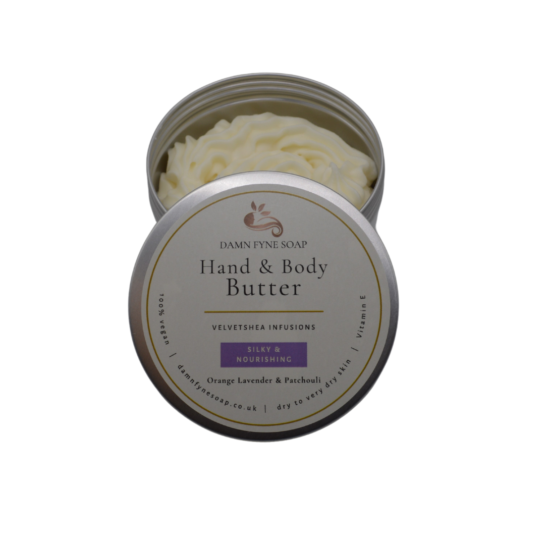 Whipped Hand and Body Butter: Orange, Lavender & Patchouli.