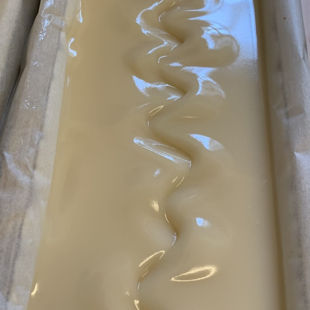Close-up of the textured top of Glen Rosa handmade soap